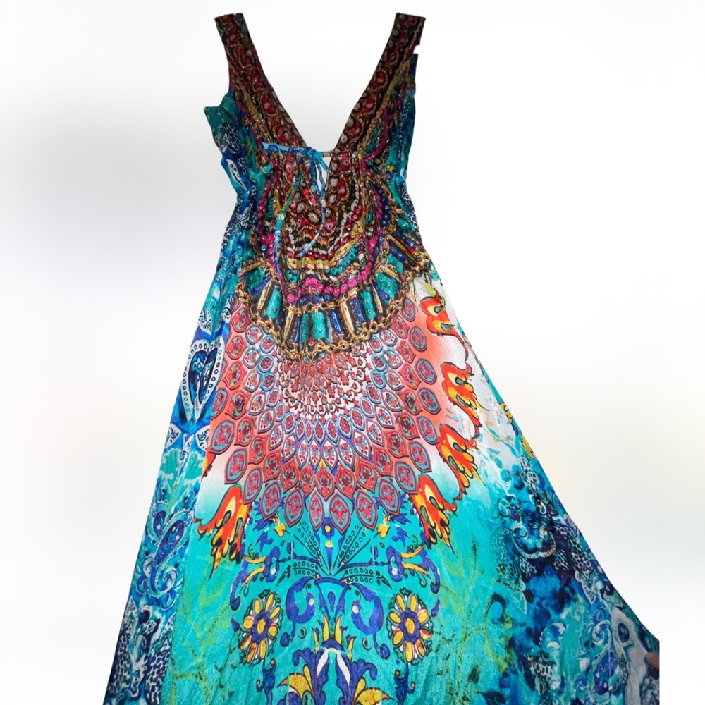 Narcisa Lang dress size M 💯 silk viscose - Picture 13 of 16